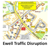 Epsom & Ewell Council advising of Traffic disruption in Ewell from Oct 14th @epsomEwellbc