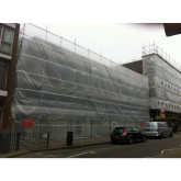 Massive scaffolding on Hermitage Road - a sign of future prosperity?