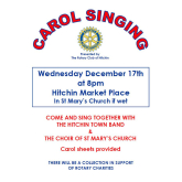 Carol singing, 17/12/2014 at 8pm, Hitchin Market Place