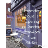 The Lavender House Cafe is now open on Sundays!