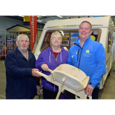 Salop Leisure employee bowled over by wheelbarrow gift 