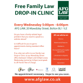 AFG LAW ‘free’ family law drop-in clinic 