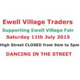 Traders getting ready for Dancing In The Street in @ewellVillage