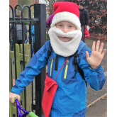 Santa Sighted arriving at Prestwood Junior School