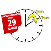 Don't Forget The Clocks Go Forward This Sunday 27th March At 1AM