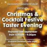 Grosvenor Casino invites all Best of Walsall Members to free Christmas Taster evening