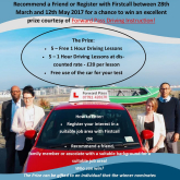 FIRSTCALL COMPETITION TO WIN DRIVING LESSONS WITH FORWARD PASS DRIVING INSTRUCTION