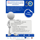 FREE European Social Funded Training Available in Greater Manchester with Alliance Learning 