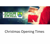 Christmas Opening Epsom & Ewell Council Services @EpsomEwellBC inc Telecare/Community Alarm