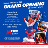 New Metro Bank Watford to Celebrate Launch with Community Party!