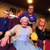 Students join Kidderminster care home residents for a ‘twitching’ good time  