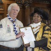 John Bedwell, a Scout Leader with Sutton Coldfield West District has been awarded a Lord Mayor’s Award for his work within Scouting
