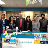 Andrew Mitchell visits Vesey Pharmacy 
