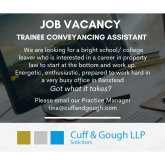 Opportunity for School/College leaver in Property Law at Cuff & Gough in Banstead