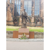 Major new Statue of St Chad unveiled at  Lichfield Cathedral 