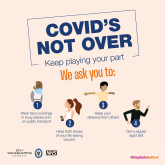 Covid’s not over, so play your part to stop the spread