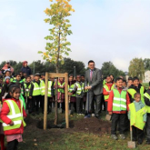 First of 1,000 trees planted along Sprint bus route