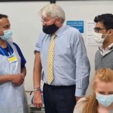 Andrew Mitchell says thank you to Dr Rahul Dubb and his team for all their hard work with the Covid-19 vaccination programme