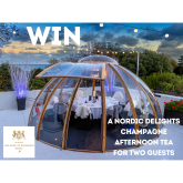 Win a Nordic Delights Champagne afternoon tea for two guests at the Domes at the Duke