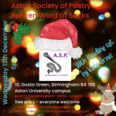 Aston Society of Poetry Spoken Word at Sacks