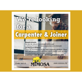 Mimosa Ltd are looking for a Carpenter & Joiner
