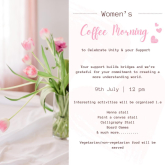 Women`s Coffee Morning To Celebrate Unity in Walsall 