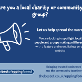 Are you a local charity or community group?