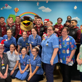 Walsall FC players spread Christmas cheer at the Manor 