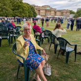 Volunteer meets the King at Garden Party