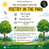  AccessAbility Arts invites the community to discover creativity in nature with Poetry in the Park