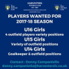 Players wanted for Harvesters FC girls teams for the 2017/18 season