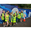 Epsom and Ewell Borough Council work with Members of Girlguiding Epsom Division and Positive Arts to transform a tired walkway into beautiful community artwork