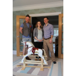 The beautiful Rocking Horse from Grant and Valentine meets its owners @PersonalAgentUk #rockinghorse #grantandvalentine