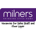 Vacancies for Full and Part Time Sales staff and Floor Layer @Milners in #Ashteadsurrey