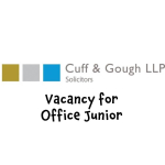 Vacancy for Office Junior at Cuff & Gough Solicitors in #Banstead @CuffandGoughLLP