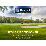 Win a £100 voucher for 19 Bar & Grill, courtesy of Firstcall Recruitment