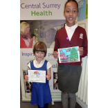 Epsom Children win Christmas card competition for Central Surrey Health