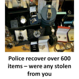 Huge haul of stolen jewellery recovered by Surrey Police