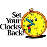 Don't forget to set your clocks back on 25th October