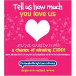 We have a Brighton & Hove Prize Winner!