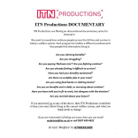 ITN Productions Searching For Participants To Make Channel 5 Documentary About The Welfare System Here And The In UK