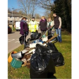 Litter pick at Palmerston Park, Tiverton