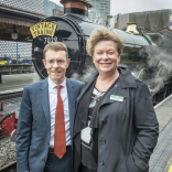 Steam engine rolls into Moor Street Station to launch new Vintage Trains partnership