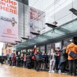 BRUMMIES BRAVE THE RAIN TO BE FIRST TO SEE  THE BOOK OF MORMON