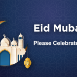 Eid Mubarak; please celebrate safely