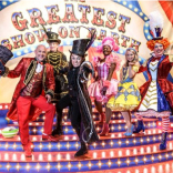 Roll up roll up!  The cast of Birmingham Hippodrome’s first pantomime since 2019 arrives in Brum to launch Goldilocks and the Three Bears