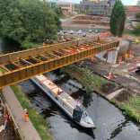 University railway station development takes major step forward with canal bridge installation