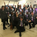 Pupils create moving poppy display