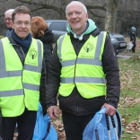 Volunteers join mayor to get park ready for Games