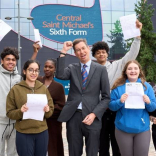 Central Saint Michael’s Sixth Form celebrates A Level success